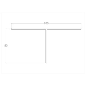 P.T.6000.N - 2 PERFIL T PARA FACHADA VENTILADA