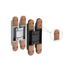 IN.05.062.C.TCH - 1 - Kit de tapas para bisagra Coplan JNF - Acabado Titanium Chocolate