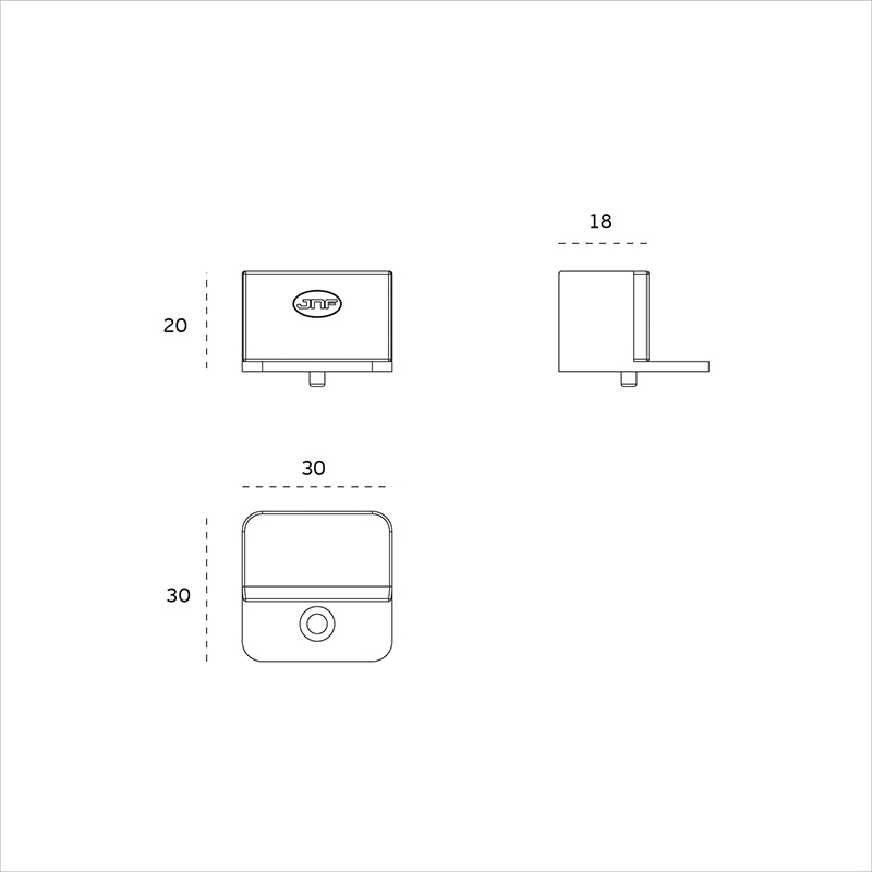 IN.13.003 – 2 - Tope de puerta - Satín