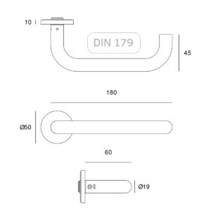 IN.00.029.B.CF - 2 MANILLA PARA PUERTA CURVA SATÍN