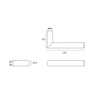 IN.00.030.O08N - 2 - Manilla para puerta tubular satín