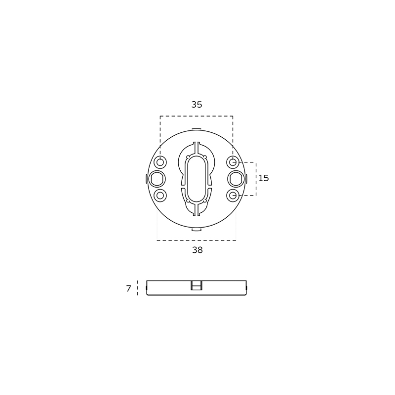 IN.04.28R.P08N - 3 - Bocallave para llave normal con base en nylon