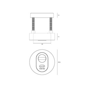 IN.04.29S.TB – 2 - Escudo de alta seguridad para cilindro europeo JNF - Titanium Black