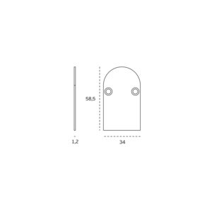 IN.05.063.C - 2 - Kit de tapas para bisagra Coplan IN.05.063. JNF - Satin Finish