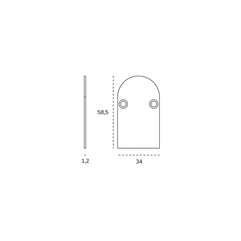 IN.05.063.C - 2 - Kit de tapas para bisagra Coplan IN.05.063. JNF - Satin Finish