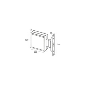IN.20.225.PR - 2 - Cerradura magnética de embutir JNF para puertas "Serie 200 Flat" - Acabado Pure Grain