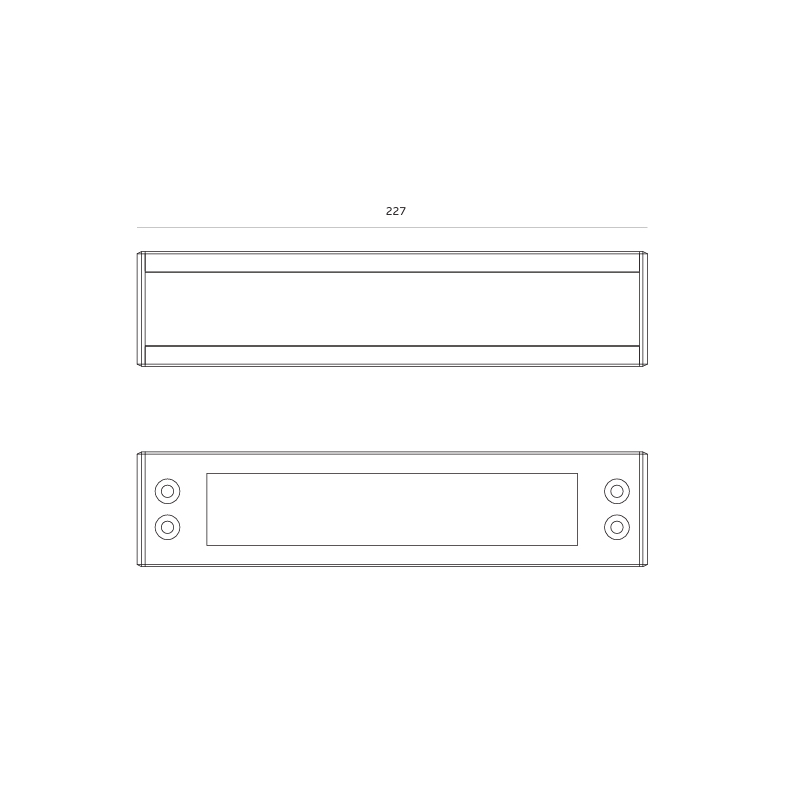 IN.28.698 - 2 - Caja en aluminio de sobreponer aplicable con IN.28.697