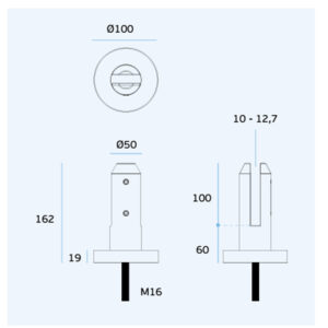 IN.80.854 - 2 - Soporte de suelo JNF para cristal
