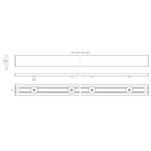 IN.15.707.6000 - 2 - Carril JNF para sujetar al vidrio fijo - Linear Sincro