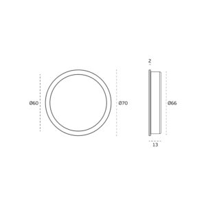 IN.16.241.70 - 2 - Cazoleta circular para Embutir 70mm JNF