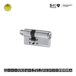 IN.19.S40.10.60.SB - 1 - Cilindro europeo JNF de alta seguridad llave - botón 70mm