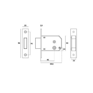 IN.20.200 - 2 - Cerradura de servicio para puertas técnicas