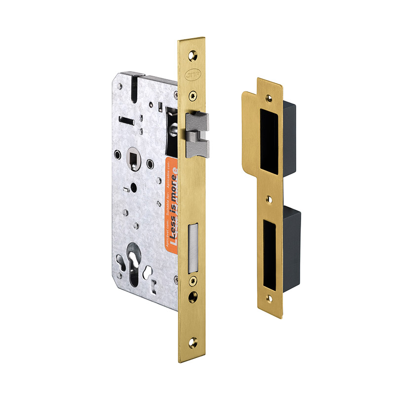 IN.20.895.TAG - 1 - Cerradura de embutir serie 890 para cilindro europeo - Titanium Gold Raw