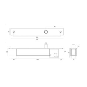 IN.28.501 - 2 - Cerradura eléctrica “ DROP PIN” - Función siempre cerrado - 12V – 1000kg