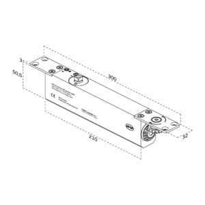 ML.21.813.B - 2 - Cierra puerta hidráulico de embutir JNF para puertas hasta 130 Kg - Negro Ral