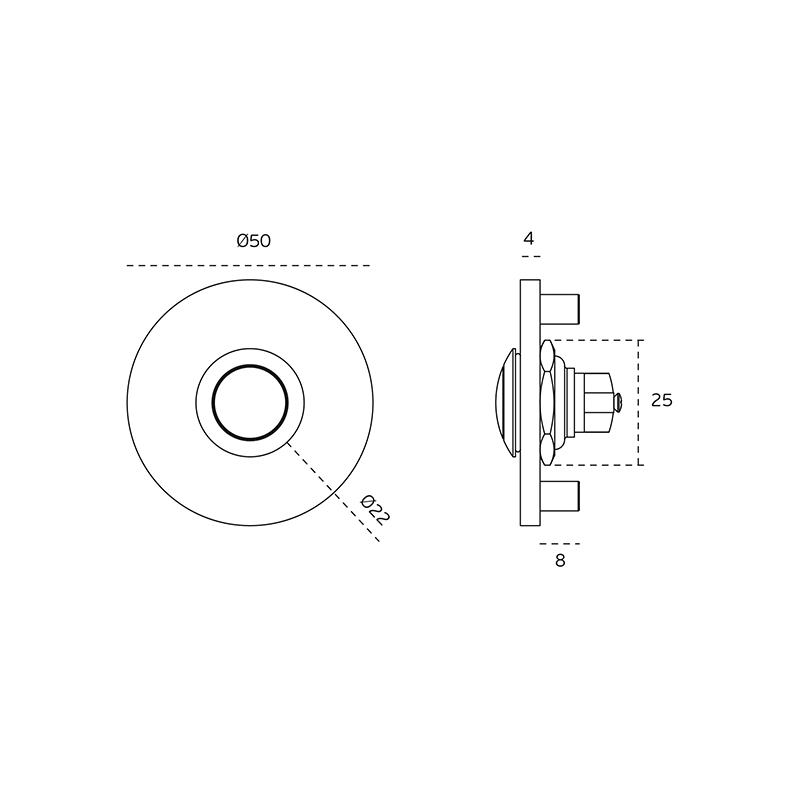IN.24.207.TB - 2 - Interruptor JNF Ø 50mm - Titanium Black