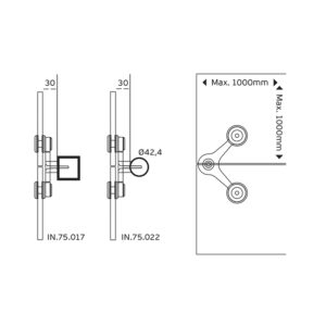 IN.75.017 - 2 - Conector 2 cristales 180° JNF